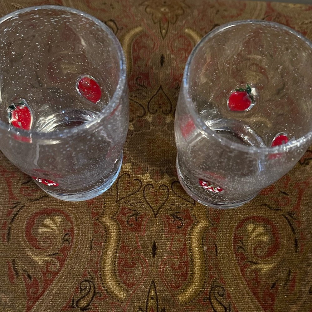Anthropologie Strawberry Galleon Juice Glass Set. Price Firm - Picture 2 of 4